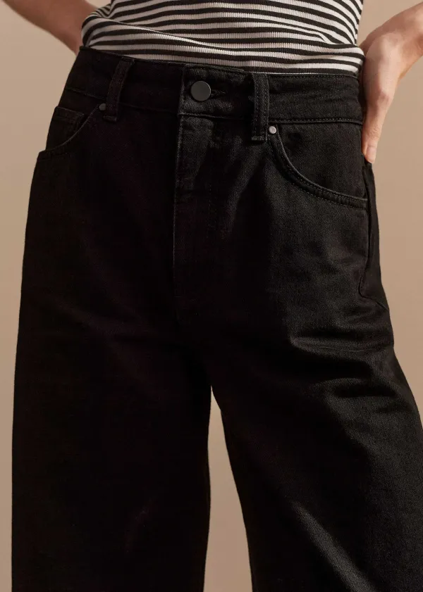 Clearance ME+EM Wide-Leg Ankle-Length Jean Black