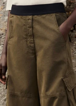 ME+EM Wide-Leg Cargo Trouser Spring Olive