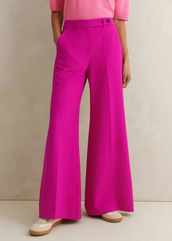 Sale ME+EM Wide-Leg Flare Trouser Electric Pink