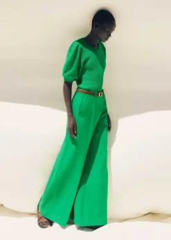 New ME+EM Wide-Leg Trouser Spring Green