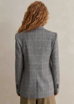 Best ME+EM Wool Check Boyfriend Blazer Multi Check