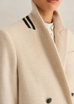 Outlet ME+EM Wool-Blend Blazer Coat Butter
